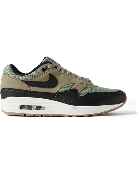 NIKE Air Max 1 Suede, Mesh and Leather Sneakers 